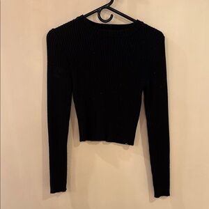 Zara cropped ribbed sweater top